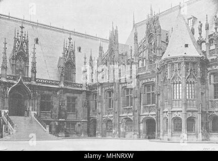 SEINE- MARITIME. Rouen. Palais de Justice 1895 old antique print picture Stock Photo