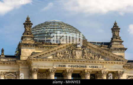 Close-up view of Reichstag building - Berlin, Germany Stock Photo