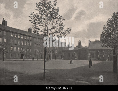 Gray's Inn Square. London. Law 1896 old antique vintage print picture Stock Photo