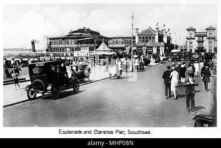 Esplanade and Clarence Pier, Southsea, Portsmouth, Hampshire Stock Photo