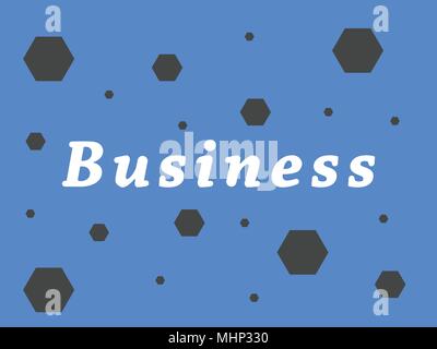 Business inscription on a blue background, vector illustration Stock Vector
