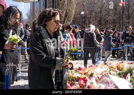 Van attack, a city in mourning,Toronto Strong tragedy and carnage on Yonge Street 10 people killed by a van driving on sidewalk, Toronto,Canada Stock Photo