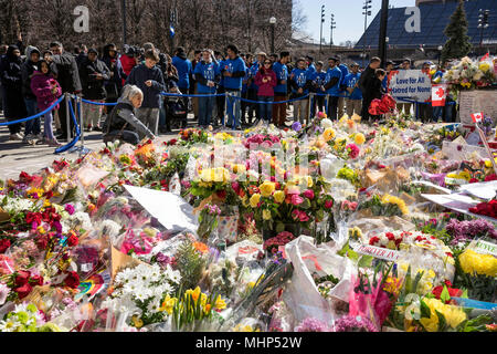 Van attack, a city in mourning,Toronto Strong tragedy and carnage on Yonge Street 10 people killed by a van driving on sidewalk, Toronto,Canada Stock Photo