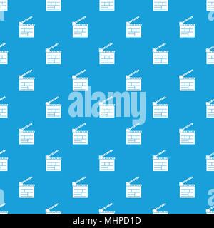 Movie cracker pattern vector seamless blue Stock Vector