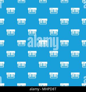Synthesizer pattern vector seamless blue Stock Vector
