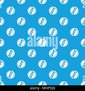 Cd pattern vector seamless blue Stock Vector