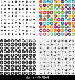 100 electrical engineering icons set vector variant Stock Vector