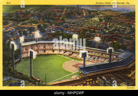 Forbes Field Baseball Stadium, Premium Art Poster Print, Oakland  Neighborhood, Pittsburgh Pennsylvania — LONGENECKER