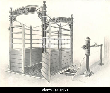 CATTLE. Cattle Weighbridge with Patent Steelyard & Standard Cattle Pen 1912 Stock Photo