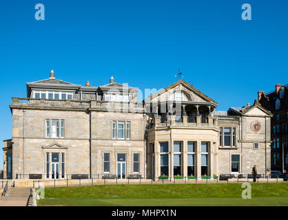 Exterior view of the club house of The Royal and Ancient Golf Club (R&A) Old Course in St Andrews, Fife, Scotland, UK. Stock Photo