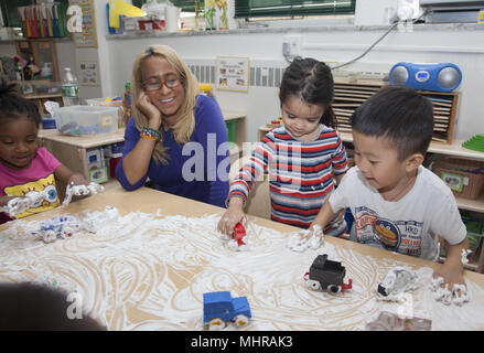 Preschool on the Lower East Side, Manhattan, New York City. Stock Photo