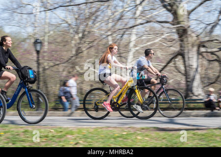 Central Park is a popular place to Exercise in New York City, USA Stock Photo