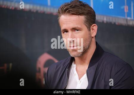 Seoul, Korea. 02nd May, 2018. Ryan Reynolds who famous for 'Deadpool' came to Korea to promote his new film 'Deadpool 2'in Seoul, Korea on 02th May, 2018.(China and Korea Rights Out) Credit: TopPhoto/Alamy Live News Stock Photo