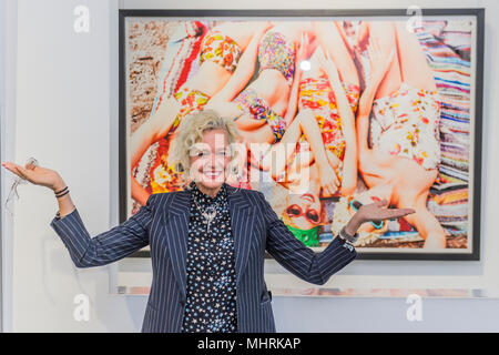London, UK. 3rd May 2018. Tete a Tete, 2015 - Ladyland by Ellen von Unwerth (pictured), female fashion photographer, a new exhibition of over 40 of her most famous photographs from the 1990s to present day at London’s Opera Gallery in Mayfair. Credit: Guy Bell/Alamy Live News Stock Photo