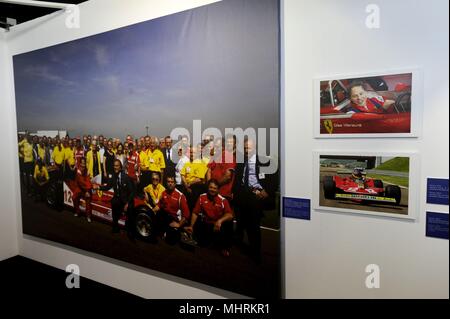 MUSEUM OF THE AUTORROME MONZA ENI CIRCUIT PREVIEW OF THE EXHIBITION GILLES VILLENEUVE. THE MYTH THAT DOES NOT DIE. PHOTOGRAPHERS ERCOLE COLOMBO (Gianpietro Malosio, MONZA - 2018-05-03) ps the photo can be used respecting the context in which it was taken, and without the defamatory intent of the decoration of the people represented Stock Photo