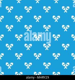 Maracas pattern vector seamless blue Stock Vector