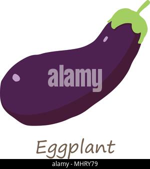 Eggplant icon, isometric style Stock Vector
