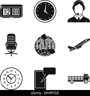 Production target icons set, simple style Stock Vector