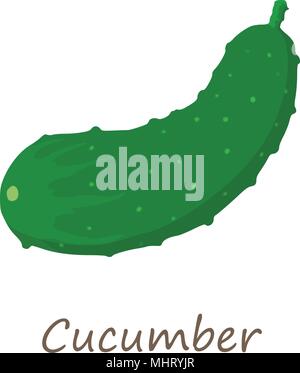 Green cucumber icon, isometric style Stock Vector