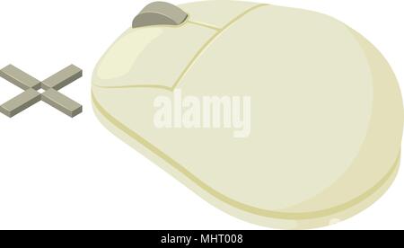 Mouse icon, isometric style Stock Vector