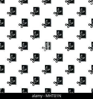 Scissors paper pattern vector seamless Stock Vector