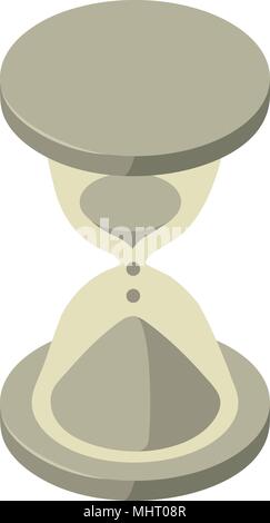 Loading hourglass cursor icon, isometric style Stock Vector