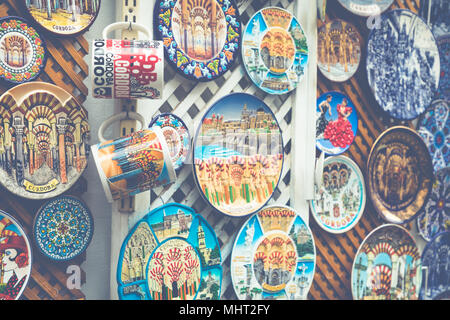 Souvenirs in a traditional shop in Cordoba, Andalucia, Spain Stock Photo -  Alamy