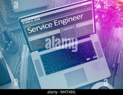 We are Hiring Service Engineer. 3D. Stock Photo