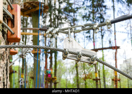 system of fastening of ropes Stock Photo