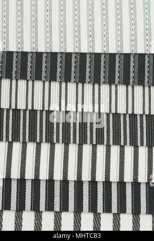 Fabric. Textured Striped Cotton Fabric Swatch Stock Photo