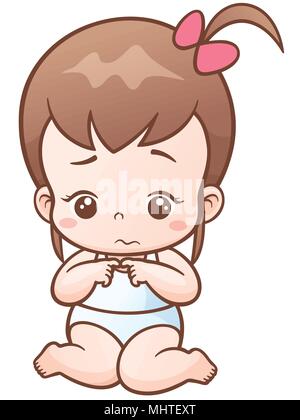 a cute retro vintage Asian infant baby girl . short, black, straight hair.  Color pencil sketch, soft baby colors, on a white background for clipart. -  Clip Art Library