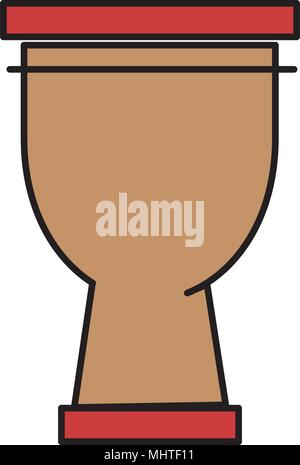 timbal musical instrument icon Stock Vector