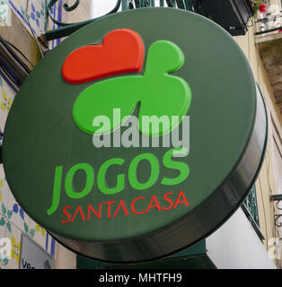 Jogos Santa Casa sign, Lisbon, Portugal Stock Photo - Alamy