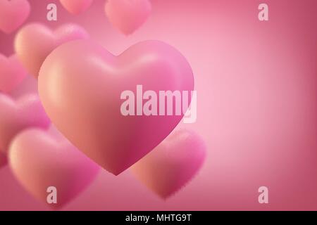 Love heart background. Valentine background. Romantic wedding background,valentines day concept. Stock Vector