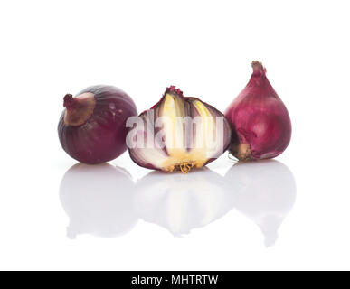 shallot on white background Stock Photo