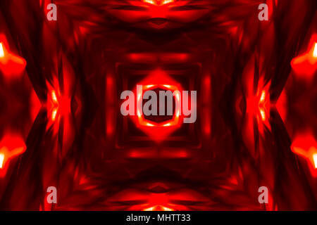 Red mandala wallpaper. Abstract image of a mandala in red tones Stock Photo