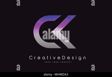 CK C K Letter Logo Design in Black Colors. Creative Modern Letters ...