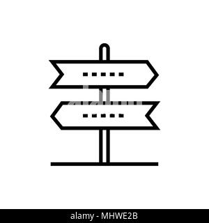 Direction arrows - line design single isolated icon Stock Vector