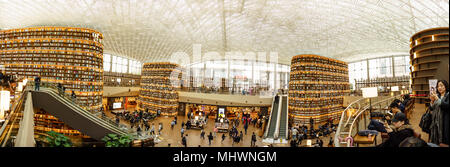 Starfield Library in COEX Mall Seoul, Korea. Stock Photo