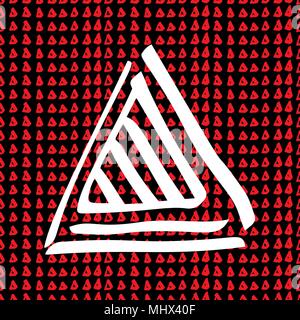 Seamless pattern with hand drawn triangle shape pattern. Abstract repeating painted background. Wallpaper pattern. Design element Stock Vector