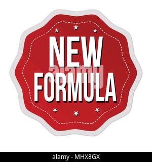 New formula label or sticker on white background, vector illustration Stock Vector