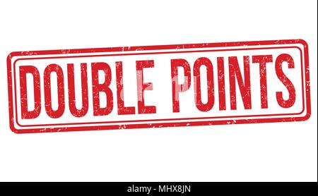 Double points grunge rubber stamp on white background, vector illustration Stock Vector