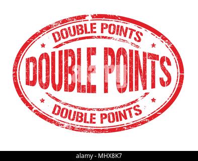 Double points grunge rubber stamp on white background, vector illustration Stock Vector
