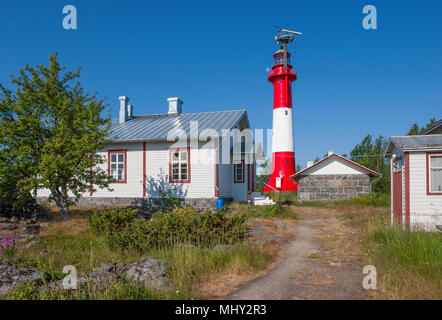 Lighthouse on the pilot Isalnd of Tankar,Baltic sea,Finland Stock Photo