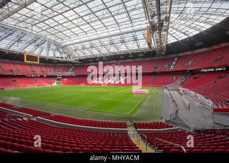 Amsterdam Arena is the largest stadium in Holland built from 1993-1996 at a cost of €140.It will be called the 'Johan Cruijff Arena' in 2018-2019. Stock Photo