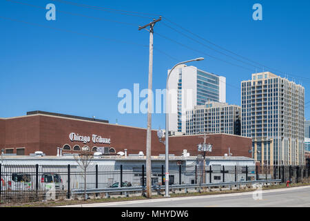 Site of the Chicago Tribune Freedom Center, slated for demolition and redevelopment Stock Photo