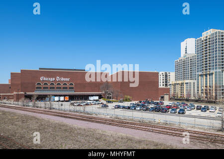 Site of the Chicago Tribune Freedom Center, slated for demolition and redevelopment Stock Photo