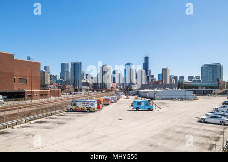 Site of the Chicago Tribune Freedom Center, slated for demolition and redevelopment Stock Photo