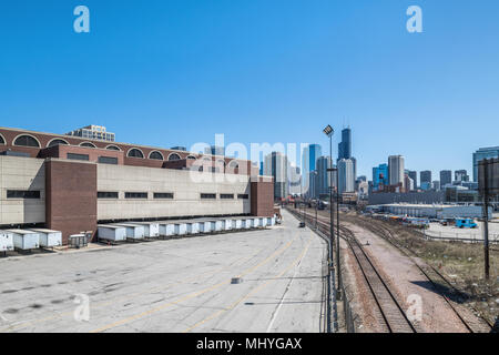 Site of the Chicago Tribune Freedom Center, slated for demolition and redevelopment Stock Photo