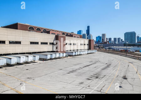 Site of the Chicago Tribune Freedom Center, slated for demolition and redevelopment Stock Photo